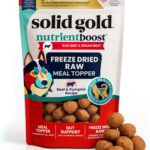 Solid Gold Freeze Dried Dog Food - W/Real Beef, Pumpkin & Superfoods - Freeze Dried Raw Dog Food Toppers for Picky Eaters to Serve as a Nutrient-Dense Meal Topper or High Protein Treats - 1.5oz