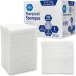 MED PRIDE Surgical Sponges 200 Pack 4'' x 4'', 8 ply -Gauze Pads Non sterile -First Aid Wound Care Dressing Sponge Woven Medical Nonstick, Non Adherent Mesh Scrubbing Bandages Disposable, Absorbent