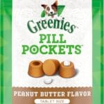 Greenies Pill Pockets for Dogs Small Size, Soft Dog Treats, with Real Peanut Butter, 3.2 oz. Pouch (30 Treats)
