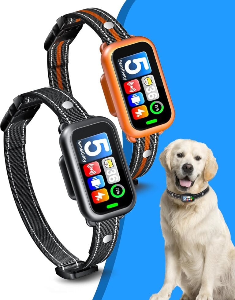 Dog Bark Collar 2 Pack for Large Medium Small Dogs, Rechargeable Smart Anti Barking Training Collar for Large, Medium & Small Dogs - 5 Adjustable Sensitivity with Beep & Vibration