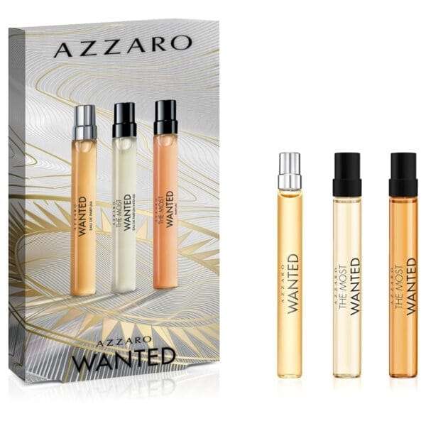 Azzaro The Most Wanted Men's Cologne Discovery Set - 3-Piece Fragrance Sample Kit Includes 3 Travel Size Sprays  The Most Wanted Eau de Parfum Intense, The Most Wanted Parfum, Wanted Eau de Parfum