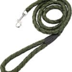 uxcell Dog Pet Leash Rope Nylon 5 Feet Padded Handle Rope Leashes Dog Walking Training Leash for Medium Large Dogs M Size Army Green
