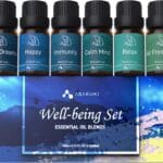 ASAKUKI Essential Oil Blends, Essential Oils for Diffusers for Home, Well-Being Kit- Calm Mind, Sweet Dreams, Happy, Relax, Air Freshening, Immunity for Aromatherapy, Humidifiers, Massage, 6x10ml