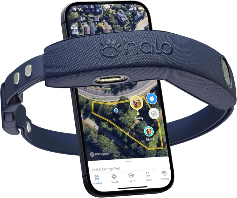 Halo Collar 4, GPS Wireless Dog Fence & Dog Training Collar with GPS Tracker, Subscription Required, Waterproof, Midnight, One Size