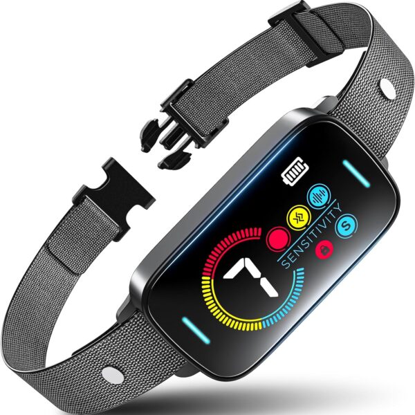 Upgrade Ultrasonic Bark Collar for Large Medium Small for Dogs Smart Automatic Bark Collar Rechargeable Anti Barking Training Collar with Waterproof Vibration and Beep 7 Sensitivity