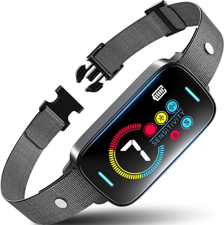 Upgrade Ultrasonic Bark Collar for Large Medium Small for Dogs Smart Automatic Bark Collar Rechargeable Anti Barking Training Collar with Waterproof Vibration and Beep 7 Sensitivity