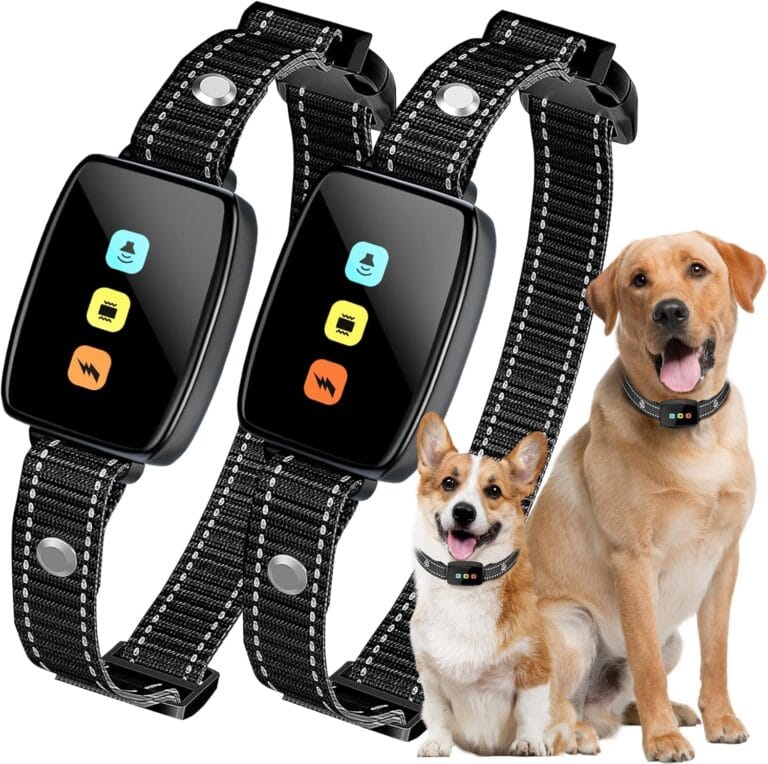 Dog Training Collar with Remote for Small Medium Large Dogs, 3000 FT Long Range, IP69 Waterproof Receiver, Beep Vibration Safe Shock Modes Adjustable Strap Rechargeable Train 2 Dogs