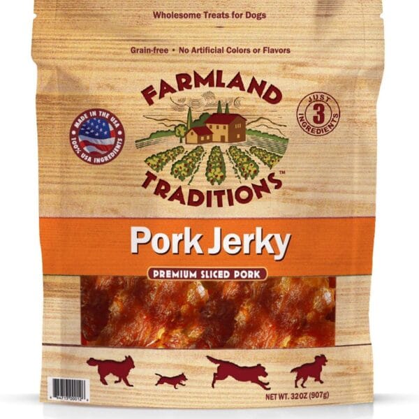 Farmland Traditions USA Made 2 lb. Pork Jerky Dog Treats