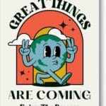 Retro Poster Wall Art Print, Positive Quote Funny Motivational Inspirational That Girl Room Decor Aesthetic For Teen Girls , College Apartment Dorm Bedroom, Cute Trendy Wall Decor, 60s 70s 80s Poster