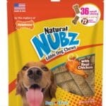 Nylabone Nubz Natural Dog Chew Treats, Chicken Flavor Pet Dental Bones for Small Dogs Up to 30 lbs - Made in USA (36 Count)