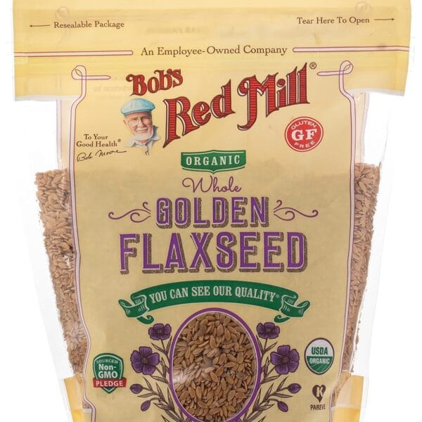 Bob's Red Mill Resealable Organic Whole Golden Flaxseed, 13 Ounce (Pack of 1)