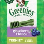 Greenies Veterinarian-Recommended Adult Natural Dental Dog Treats Teenie Size, Blueberry Flavor, 12 oz. Pack, 43 Count