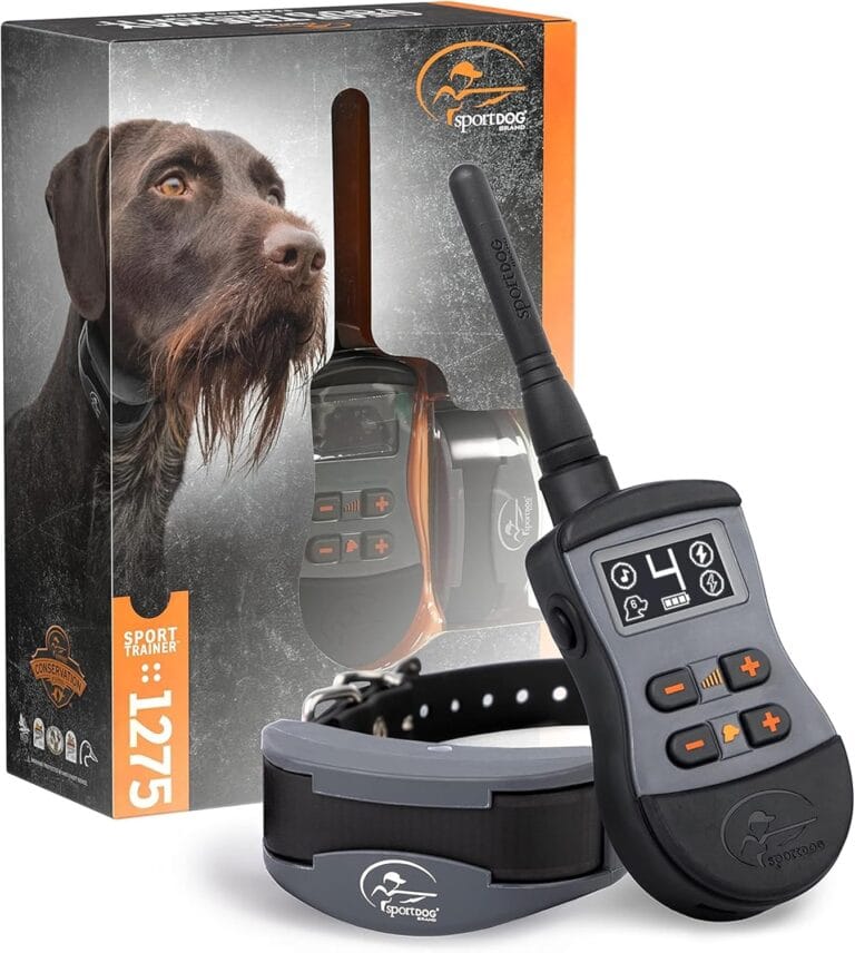 SportDOG Brand SportTrainer 1275 Remote Trainer - Bright, Easy to Read OLED Screen - 3/4 Mile Range - Waterproof, Rechargeable Dog Training Collar with Tone, Vibration, and Static, Black