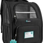 PetAmi Dog Backpack Carrier for Small Large Cat, Pet, Puppy, Ventilated Pet Hiking Backpack Travel Bag, Airline Approved Cat Backpack Carrier, Camping Biking Dog Bag Up to 18lbs Pet, Black