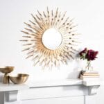 SAFAVIEH Home Naya Gold Sunburst 36-inch Decorative Accent Mirror, Assorted