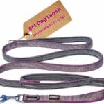 Heavy Duty Two Handle Dog Leash, Double Handles for Extral Control and Training, Dual Handles Leads, 6FT Long, Large Medium Small Dogs (Purple/Grey, 3/4'' X 6ft.)