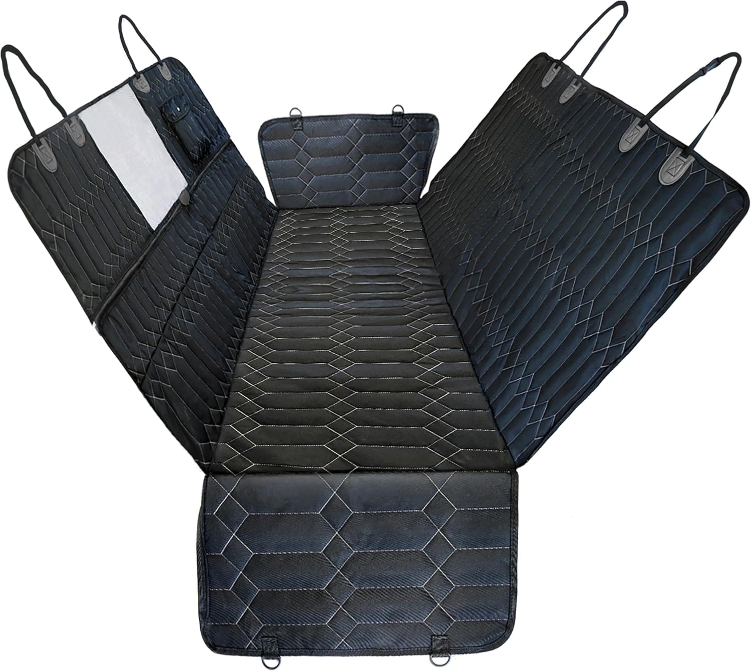 Magnelex Dog Car Seat Cover. 6-in-1 Dog Hammock for Cars, Trucks & SUVs. Seat Cover for Back Seat with Mesh Window. Waterproof and Nonslip Back Seat Pet Cover for Dogs, Large Size Magnelex Dog Car Seat Cover. 6-in-1 Dog Hammock for Cars, Trucks & SUVs. Seat Cover for Back Seat with Mesh Window. Waterproof and Nonslip Back Seat Pet Cover for Dogs, Large Size