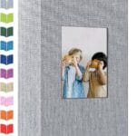 Photo Album 4x6 with 300 Pockets,Slip-in Picture Albums,Linen Cover Memory Book with Front Window,White Page Vertical Photo Book for Wedding,Family,Anniversare,Baby,Vacation