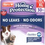 Hartz Home Protection Lavender Scented Dog Pads, XL 30 count, Super Absorbent & Won't Leak, Odor Eliminating