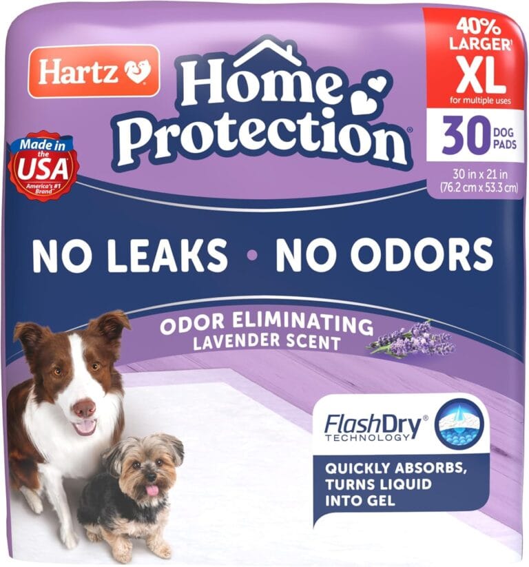 Hartz Home Protection Lavender Scented Dog Pads, XL 30 count, Super Absorbent & Won't Leak, Odor Eliminating