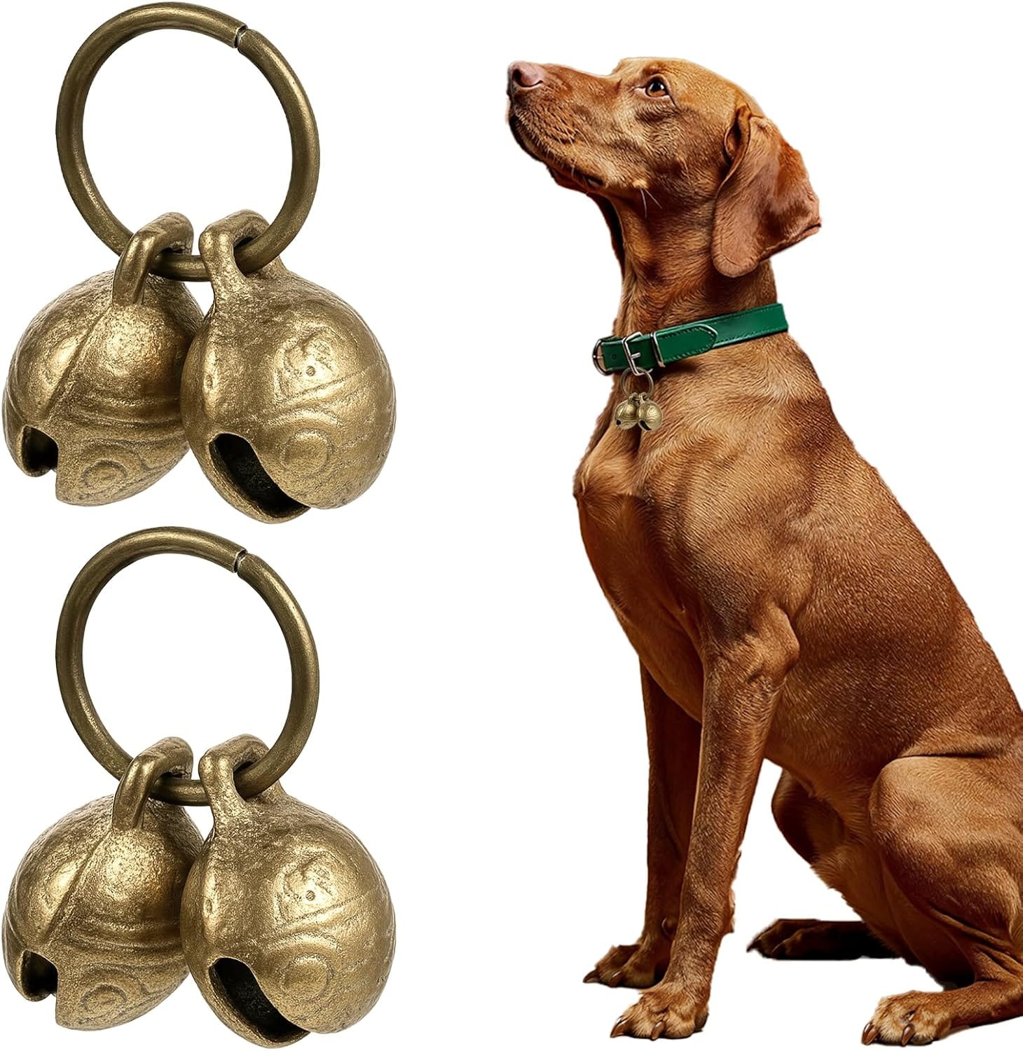 2Set Copper Bell for Dog Collar, Brass Dog Bells, Extra Loud Collar Bell for Pet Tracking Anti Lost Training Pets Pendant Accessories Anti Theft Bells for Little Dogs & Cats 2Set Copper Bell for Dog Collar, Brass Dog Bells, Extra Loud Collar Bell for Pet Tracking Anti Lost Training Pets Pendant Accessories Anti Theft Bells for Little Dogs & Cats