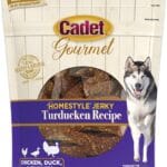 Cadet Gourmet Homestyle Turducken Recipe Jerky Chews for Dogs, Healthy Natural Dog Training Treats Made with Real Turkey, Duck & Chicken, 14 oz