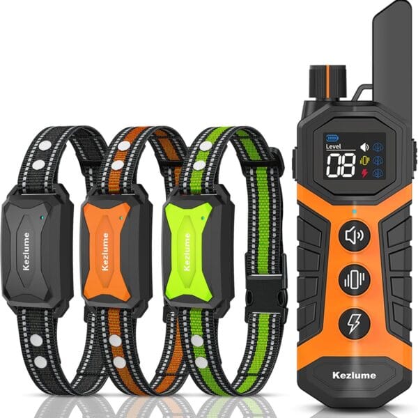 Dog Shock Collar - 4000FT Dog Training Collar with Remote Innovative IP67 Waterproof with 3 Training Modes, Rechargeable E-Collar for Dogs Large Medium Small All Breeds 5-120lbs