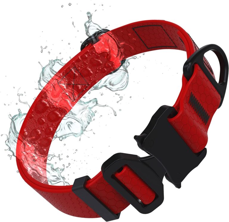 Tuff Pupper Waterproof Action Collar for Dogs | Heavy Duty Water Proof Dog Collar | Tear Proof & Odor Free | Rust-Proof Metal Hardware | Tactical Quick Release Buckle | for Adventurous, Active Dogs