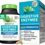 Zenwise Health Digestive Enzymes for Gut Health & Bloating Relief - Multi Enzymes Digestion Supplement with Probiotics, Bromelain & Papaya for Digestive Health Support - Men & Women - 180 Count