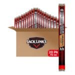 Jack Link's Beef Sticks, Original Zero Sugar - Protein Meat Snack, 5g of Protein, Meat Snack Sticks Made with 100% Beef, Keto, Paleo, Great Stocking Stuffers, Individually Wrapped - 0.92 Oz. (20 Count)