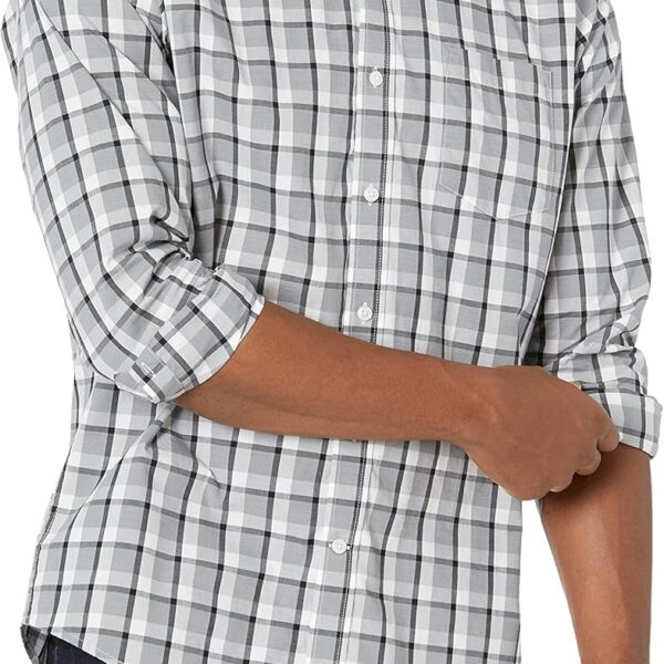 Amazon Essentials Mens Regular-Fit Long-Sleeve Casual Poplin Shirt