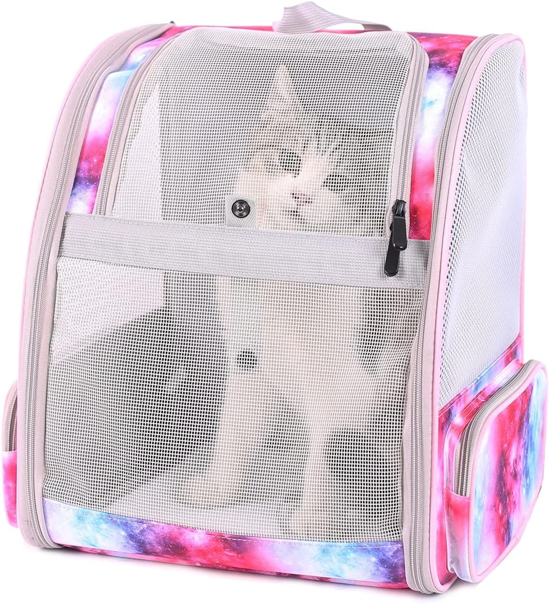 Galaxy Pink Pet Carrier Backpack for Cats and Small Dogs, Backpack for Kitten Bunny Airline Approved Travel Hiking Camping Cat Vet Book Bag (Ventilation) Galaxy Pink Pet Carrier Backpack for Cats and Small Dogs, Backpack for Kitten Bunny Airline Approved Travel Hiking Camping Cat Vet Book Bag (Ventilation)