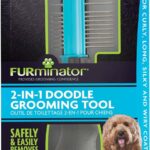FURminator 2-in-1 Doodle Grooming Tool for Dogs, 1 Count, Dematting Tool with Comb for Mats, Tangles & Maintenance on Curly, Long, Silky & Wiry Coats