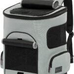 PETSFIT Cat Carrier Backpack with Upgraded Waist Protection, Pet Carrier Backpack Designed for Small Dogs/Cats, Fully Ventilated Collapsible Dog Backpack for Outdoor Traveling Hiking Camping,Grey