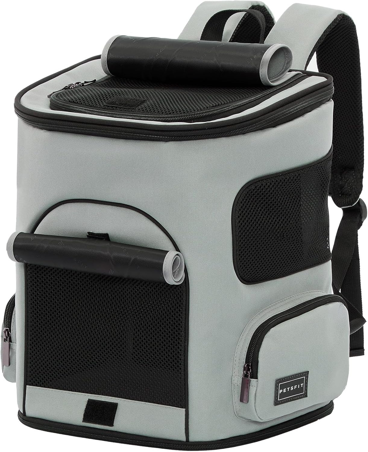 PETSFIT Cat Carrier Backpack with Upgraded Waist Protection, Pet Carrier Backpack Designed for Small Dogs/Cats, Fully Ventilated Collapsible Dog Backpack for Outdoor Traveling Hiking Camping,Grey PETSFIT Cat Carrier Backpack with Upgraded Waist Protection, Pet Carrier Backpack Designed for Small Dogs/Cats, Fully Ventilated Collapsible Dog Backpack for Outdoor Traveling Hiking Camping,Grey
