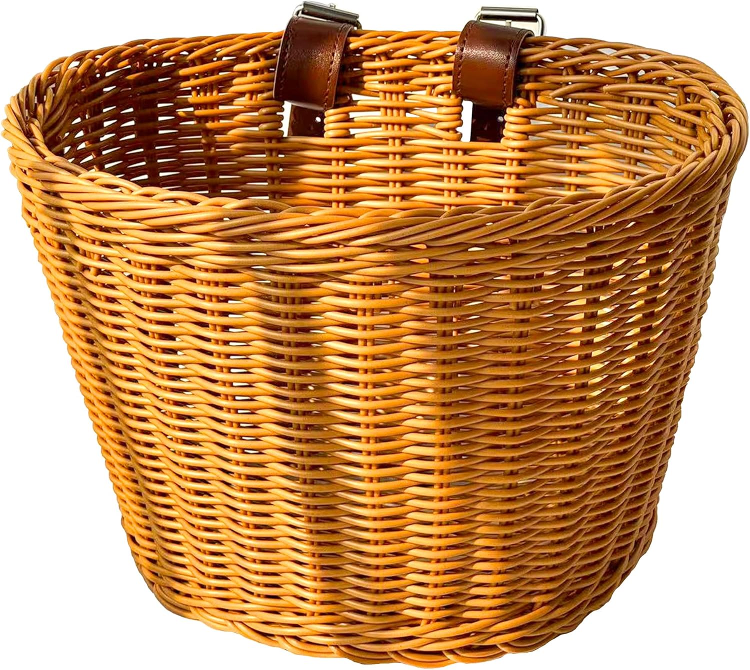 Woven Bike Basket Front Handmade Plastic Wicker Bicycle Basket with Adjustable PU Straps, Fits Most Bikes (Kids Bicycle, Scooter, Cruiser, Ebike) Black/Brown Woven Bike Basket Front Handmade Plastic Wicker Bicycle Basket with Adjustable PU Straps, Fits Most Bikes (Kids Bicycle, Scooter, Cruiser, Ebike) Black/Brown