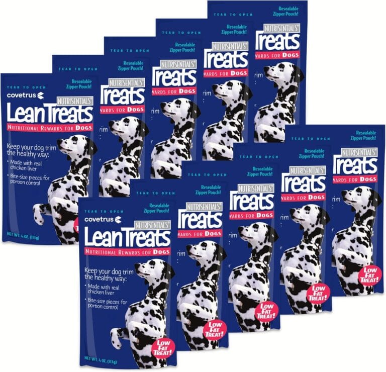 Covetrus Nutrisential Lean Treats for Dogs - Small, Medium & Large Dogs (K9) - Nutritional Low Fat, Bite-Size - Soft Chicken Flavor - 10 Pack - 4oz