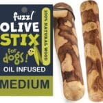 Olive Stix Medium 2 Pack Dog Chew Toy - Natural Olive Wood Dog Chews Tough Toys Long Lasting Chew Toys for Aggressive Chewers