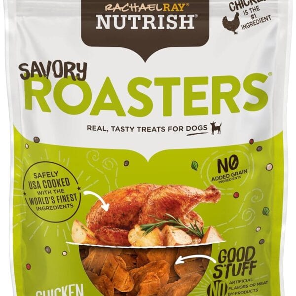 Nutrish Rachael Ray Dog Treats Savory Roasters Chicken Recipe, 5 oz. Pouch, 5 Count