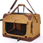 Extra Large Cat Carrier Soft Sided, Portable Small Dog Carrier for 2 Cats, 24"x16.5"x16" Car Travel Folding Comfortable Design, Yellow