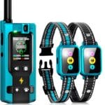 Dog Shock Collar for 2 Dogs 4200FT: Innovative Step Counter & Smart Color Screen Dog Training Collar with Remote 5 Modes, IP67 Waterproof Rechargeable Ecollars for Large Medium Small Dogs