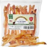 Beef Tendons for Dogs. USA Made, Grass Fed, All Natural Dental Chews. Grain Free, Odor Free (8 OZ)