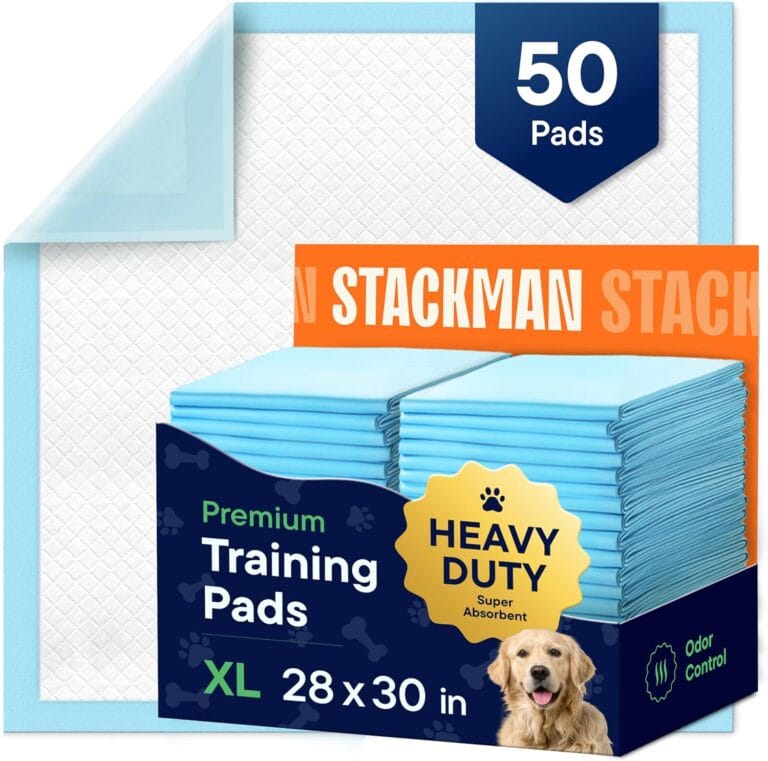 Dog Pads Large Pet Pee Pads for Dogs & Puppy Training 28" x 30" Potty Pads for Dogs [50-COUNT] Leak-Proof Dog and Puppy Pads - Quick-Dry Surface - Heavy Duty Absorbent Disposable Dog Wee Pad Bulk Pack