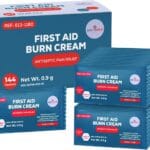 First Aid Burn Cream Packets Box of 144, Burn Ointment with Lidocaine and Benzalkonium Chloride for Minor Scrapes, Cuts, and Skin Irritations, Home and Medical Skincare