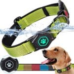 AirTag Dog Collar with Waterproof Air tag Holder, Luminous & Reflective,Comfortable and Durable 1000D Nylon, Dual Safety Buckle,Fit for Medium or Heavy Duty Large and Active DogsAirtag not Included