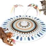 Potaroma Cat Toys Chargeable, 3in1 Hide and Seek for Kittens, Interactive Automatic Play, Fluttering Butterfly, Moving Wand Feather, Indoor Kitty Exercise 22.8 Inch Cover for All Breeds