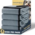 Washable Pee Pads for Dogs,4 Pack Reusable Puppy Pads for Dogs,18x24 Non-Slip Waterproof Pet Training Pads for Crate, Playpen, Bed, Sofa,Whelping Box, Potty Training