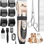 Dog Clippers for Grooming Low Noise Cordless Rechargeable Electric Quiet Dog Grooming Clippers Kit for Pets Cats