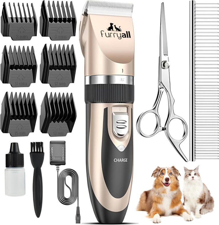 Dog Clippers for Grooming Low Noise Cordless Rechargeable Electric Quiet Dog Grooming Clippers Kit for Pets Cats