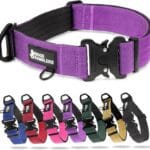 Premium Heavy Duty Dog Collar with Quick Release Metal Buckle - 1.5in Wide Military Grade Tactical Dog Collar with Thick Soft Neoprene Lining and Reinforced Nylon